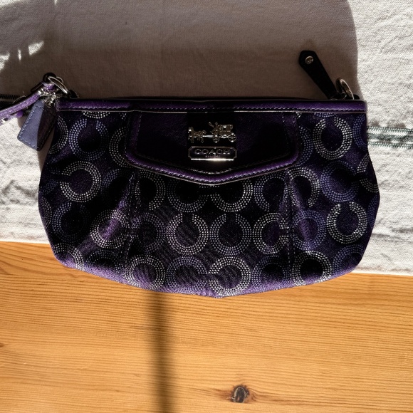 Like New Purple COACH Purse - Picture 1 of 7